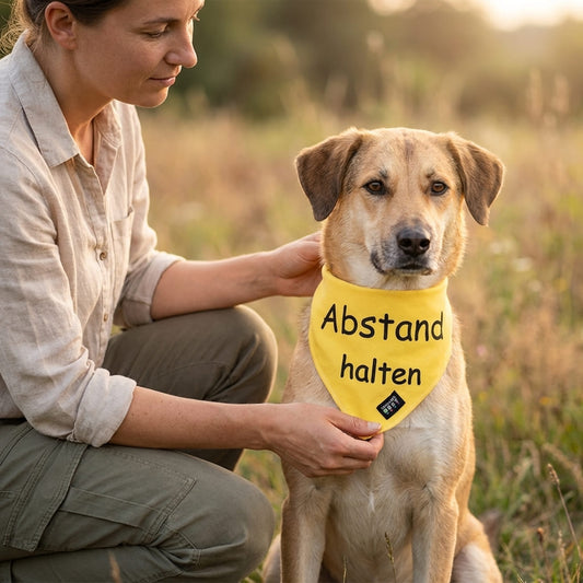 Hunde-Halstuch - Bitte Abstand