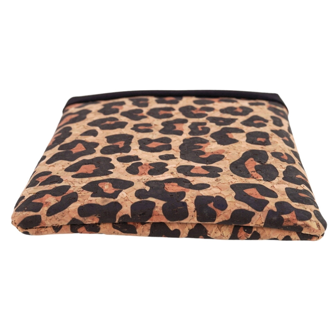 2 x Leckerli Einstecktasche aus Korkleder (vegan) Leopardenmuster