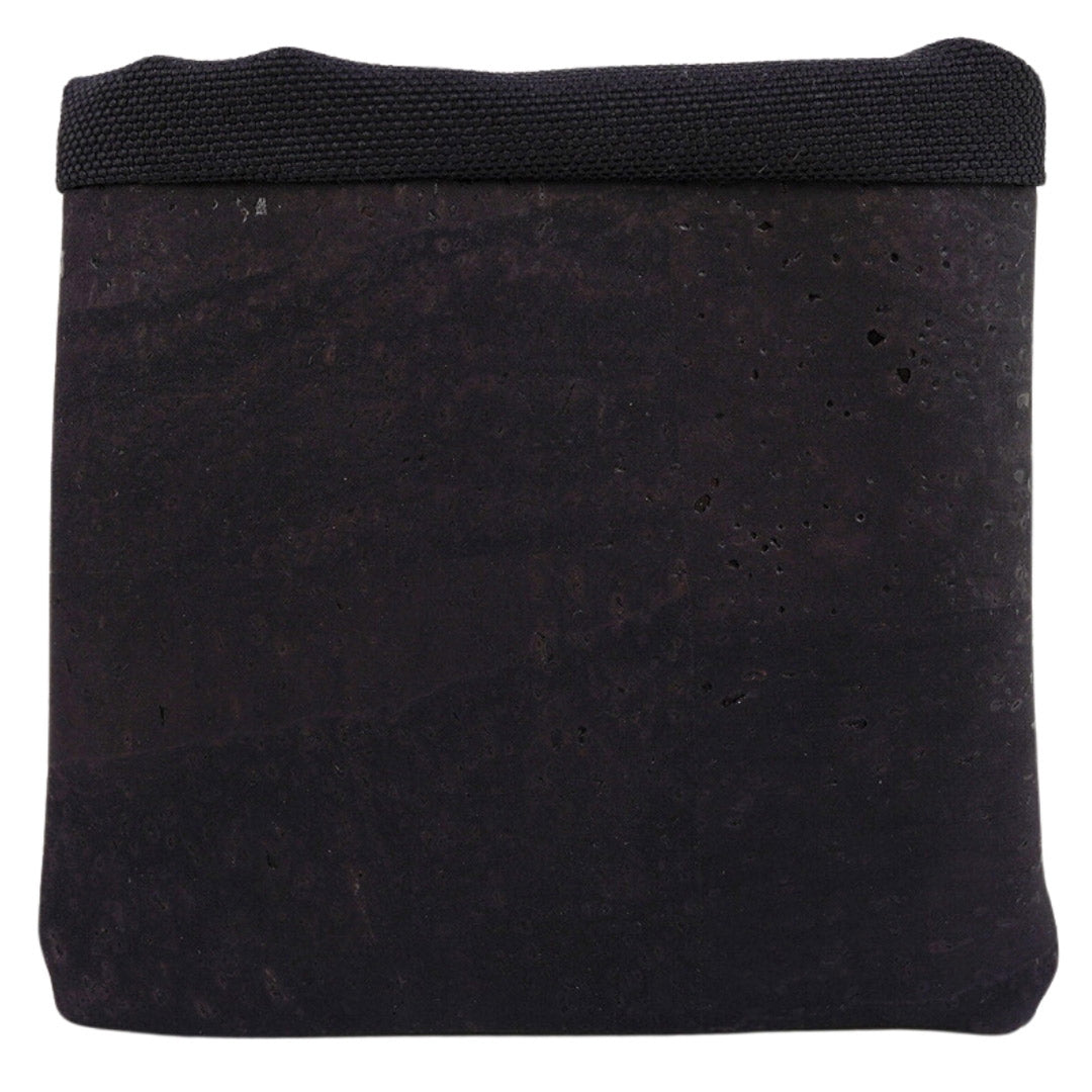2 x Leckerli Einstecktasche aus Korkleder (vegan) schwarz